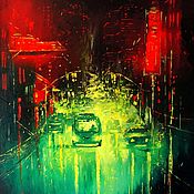 Картины и панно handmade. Livemaster - original item Cyberpunk Oil Painting ORIGINAL OIL PAINTING on Canvas by Walperion. Handmade.
