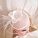 Свадебная шляпка с вуалью и цветком. Вуалетка. TaLanaLita украшения ручной работы. Интернет-магазин Ярмарка Мастеров.  Фото №2