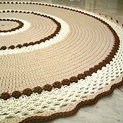Для дома и интерьера handmade. Livemaster - original item Carpets: Large crocheted round carpet made of Mesh cord. Handmade.