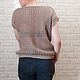 Топ сетка летний из хлопка женский вязаный 44-46. Топы. AccessoriesWool мягко и комфортно. Ярмарка Мастеров.  Фото №9