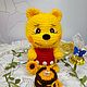 МЕДВЕЖОНОК ВИННИ-ПУХ С ГОРШОЧКОМ МЁДА!. Мягкие игрушки. *Б*У*Т*И*К* ФАБРИКА СЧАСТЬЯ от Оли!. Ярмарка Мастеров.  Фото №6