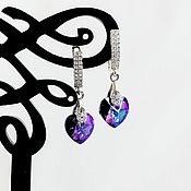 Украшения handmade. Livemaster - original item Earrings Two hearts. Heart earrings as a gift to a girl on March 8. Handmade.