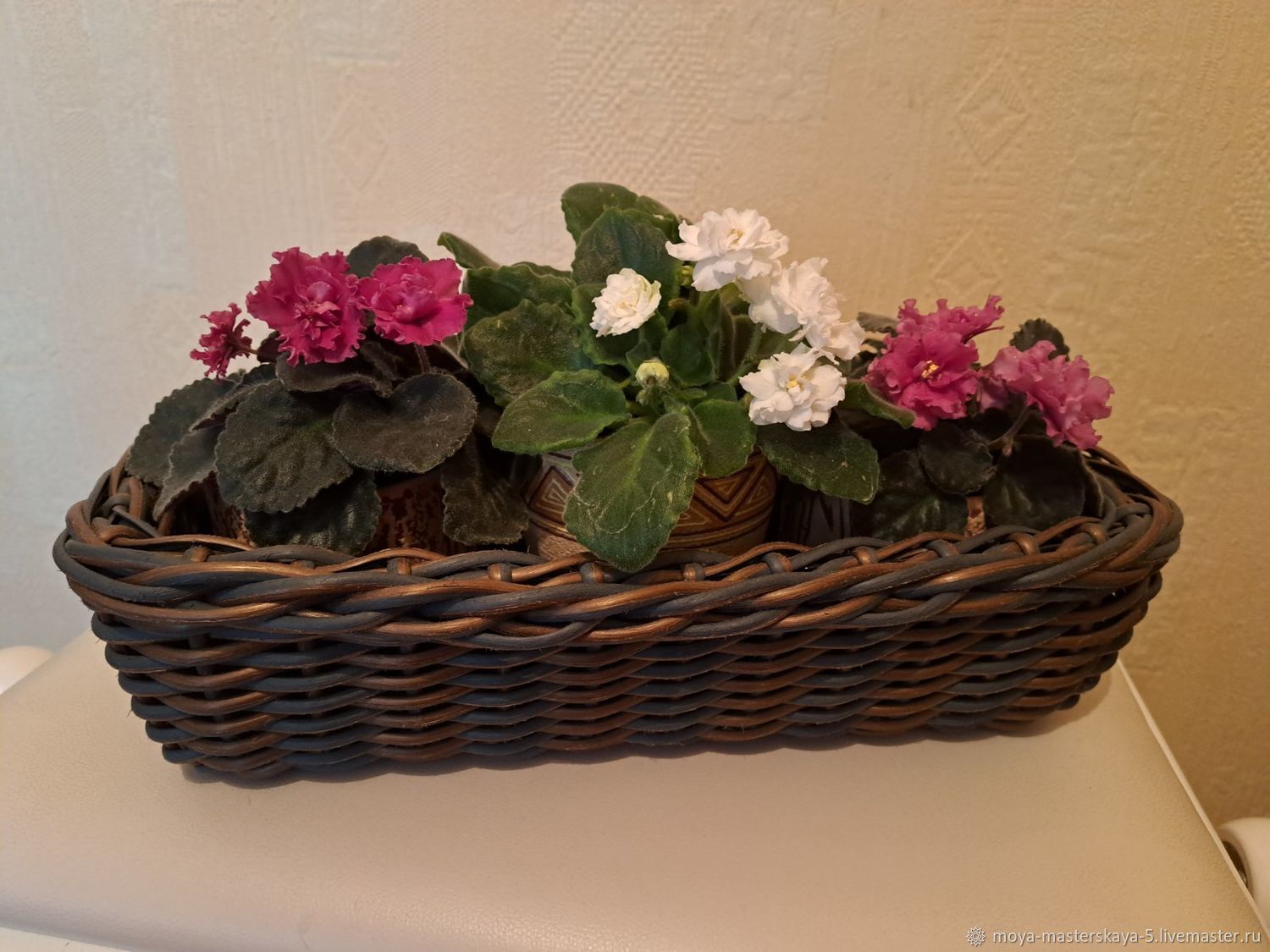 Кашпо из ротанга балконное в интернет-магазине Ярмарка Мастеров по цене ...