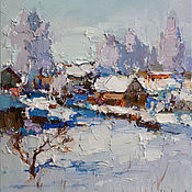 Картины и панно handmade. Livemaster - original item Winter Landscape - Original oil Landscape painting. Handmade.