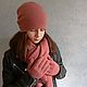 Комплект-шарф-палантин, двойная шапочка бини и перчатки, Шапки, Севастополь,  Фото №1