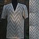 Jersey de lino para hombre 'Verano'.Cuello redondo 2800 rublos, Mens jumpers, Kostroma,  Фото №1
