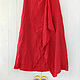 Boho style skirt made of red linen. Skirts. etnoart (etnoart). Online shopping on My Livemaster.  Фото №2