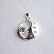 Round silver pendant with crystal ' Silver month', Pendants, Kaluga,  Фото №1