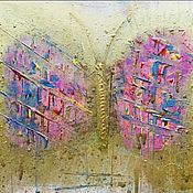 Картины и панно handmade. Livemaster - original item Butterfly abstract painting on canvas 