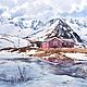 Watercolor painting ' Norwegian fjords.', Pictures, Moscow,  Фото №1