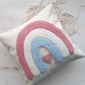 Для дома и интерьера handmade. Livemaster - original item Pillows for children: Pillow embroidered Rainbow. Handmade.