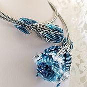 Украшения handmade. Livemaster - original item Necklace: Blue roses.. Handmade.