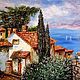 Oil painting of a Resort town, oil on canvas, Pictures, Zelenograd,  Фото №1