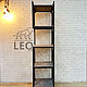 Стеллаж в стиле лофт на заказ LF-808. Стеллажи. Leo-loft. Интернет-магазин Ярмарка Мастеров.  Фото №2