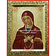 Order Icon of the virgin of KAZAN, buy handwritten icon, Gold. Icon_svyatyobraz Anna. Livemaster. . Icons Фото №3