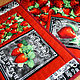 Table napkins, Lunch, Strawberries, 2 pieces. Swipe. Vash sacvoyage. My Livemaster. Фото №4