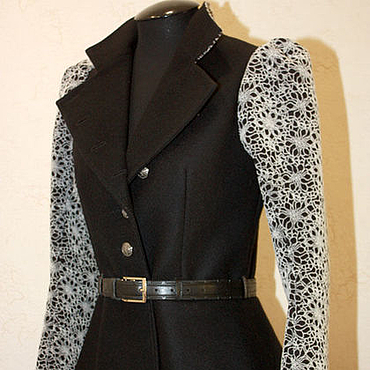 Авторский жакет с рукавом 3/4 " Графитовый самоцвет" – заказать на ...