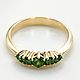 Кольцо золотое с Демантоидами. Арт. К25-5. Кольца. Ангелика (demantoid). Интернет-магазин Ярмарка Мастеров.  Фото №2