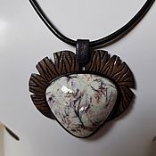 Украшения handmade. Livemaster - original item suspension: Necklace pendant with lepidolite. Handmade.