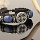 Order Lapis Lazuli Hit Sales! FRIENDSHIP WISDOM HELP Men's Lapis Lazuli Bracelet. malajemma. Livemaster. . Hard bracelet Фото №3