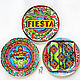 'Fiesta ' Set of 3 plates on the wall in the Mexican style, Decorative plates, Krasnodar,  Фото №1
