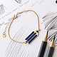  Pencil, silver with gold, Chain bracelet, Kostroma,  Фото №1
