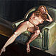 Oil painting 'In the armchair'. Pictures. Andrej Smolenskij. Kartiny (andreysmolensky). Интернет-магазин Ярмарка Мастеров.  Фото №2