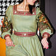 Dress made of flax with applique and embroidery. Dresses. loveslen (loveslen). My Livemaster. Фото №5