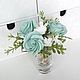 Mint Rose and Stephanotis boutonniere. Miniature of flowers. Composition. Olga-art-flower. My Livemaster. Фото №5