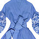 Blue long wrap around dress "Dream-Bird". Dresses. Plahta Viktoriya. Online shopping on My Livemaster.  Фото №2