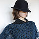 Топ / накидка / пончо / туника из льна, оверсайз. Пончо. IRINA GRUDKINA Handmade Knitwear. Ярмарка Мастеров.  Фото №10