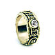 Golden ring 'a Family heirloom' diamond, enamel, Rings, Moscow,  Фото №1