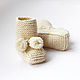 Заказать Пинетки вязаные цвета слоновой кости с помпонами. Baby Booties. Ярмарка Мастеров. . Пинетки Фото №3