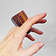 Anillo de madera cuadrado alto. Rings. TETstudio. Ecostyle.. Online shopping on My Livemaster.  Фото №2