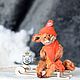 Stoned fox The fox cub is a collectible fox teddy. red, Teddy Bears, Kurgan,  Фото №1