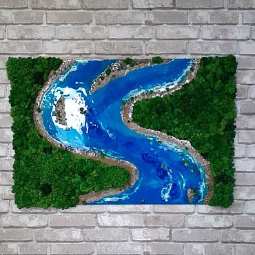 Картины и панно ручной работы. Ярмарка Мастеров - ручная работа Картина «Река» 120*80 см. Handmade.