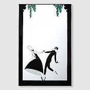 Для дома и интерьера handmade. Livemaster - original item Decorative mirror wall painting dancing couple in Art Deco style. Handmade.