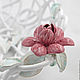 Фруктовница `Нежность`. Плетеная керамика и керамические цветы Елены Зайченко