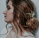Crest gold embroidered, wedding decoration in her hair. Hair Decoration. Annie Bridal. Online shopping on My Livemaster.  Фото №2