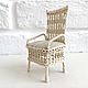 Order Wicker Chair with Armrests Miniature Dollhouse Furniture. kotomka-nv. Livemaster. . Doll furniture Фото №3