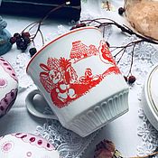 Винтаж: Винтажные чайные пары с цветами. Полонное