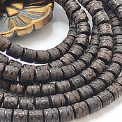 Материалы для творчества handmade. Livemaster - original item Beads carved valuable Cameroonian Ebony 9h8mm symbol of love. Handmade.