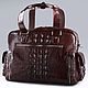 Sports, travel bag made of crocodile leather IMA0634VK1. Travel bag. CrocShop. Online shopping on My Livemaster.  Фото №2