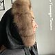 Косынка утеплённая из эко замши с мехом соболя «Мой ангел». Косынки. Татьяна Гогошидзе (tf_fur_workshop). Ярмарка Мастеров.  Фото №4