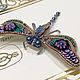 Order Brooch-pin: Brooch dragonfly lilac. Ludmila (Ludmila-biser) (Ludmila-biser). Livemaster. . Brooches Фото №3