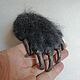 Charm pendant felted Bear paw made of sheep wool. Felted Toy. Game in felting. My Livemaster. Фото №5