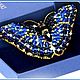  БРОШЬ Swarovski Бабочка Сапфир, Наборы для вышивания, Москва,  Фото №1