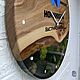Часы из массива со мхом с логотипом. Часы классические. Akutrau Woodworking. Ярмарка Мастеров.  Фото №4