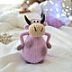 Bullhead knitted lilac. Stuffed Toys. fesartdecor (fesartdecor). Online shopping on My Livemaster.  Фото №2