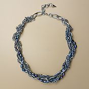 Работы для детей, handmade. Livemaster - original item Braided necklace with pearls and chains. Handmade.
